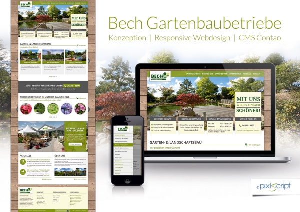 Auf ihrer neuen Webseite präsentieren die Bech Gartenbaubetriebe aus Owschlag lebhafte Einblicke in ihr Angebot rund um Landschaftsbau und Gartenplanung.