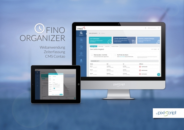 Über die individuell programmierte Webanwendung FINO Organizer können Arbeitszeiten nach dem Offshore-Tarifrecht erfasst werden.