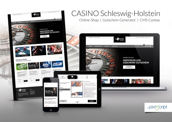 Online-Shop mit Contao: Nach dem Relaunch der Webseiten haben wir auch einen modernen Online-Shop für die Casinos Schleswig-Holstein gestaltet und umgesetzt.