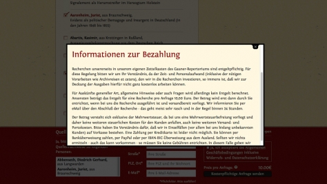 Wichtige Informationen werden auf der Website direkt über ein Popup-Fenster eingeblendet.