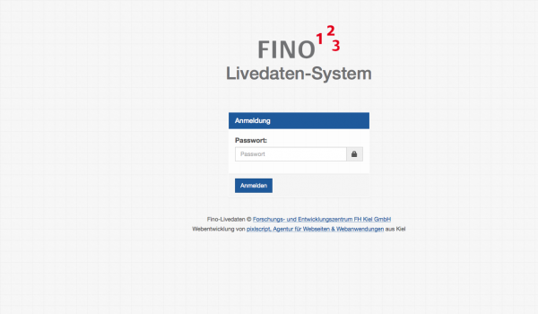 Das FINO Livedaten-System wurde individuell für die Forschungsplattformen in der Nord- und Ostsee entwickelt.