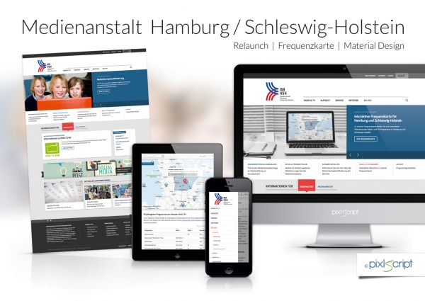 Komfortable Verwaltung dank Contao: Die Mitarbeiter der Medienanstalt Hamburg/Schleswig-Holstein können seit April 2016 ihre neue Webseite selbstständig in Contao verwalten.