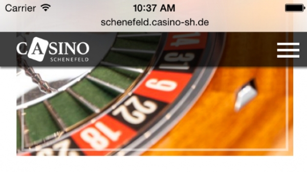 Auch auf kleinen Smartphones vermittelt das Webdesign die edle Atmosphäre eines Casinos.