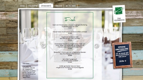 Die interaktive Speisekarte kann ebenfalls über das CMS Contao einfach bearbeitet werden.