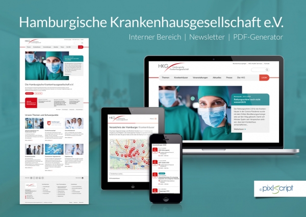 Die Webseite der Hamburgischen Krankenhausgesellschaft erstrahlt in neuem Design und basiert ab sofort auf Contao 4.9.