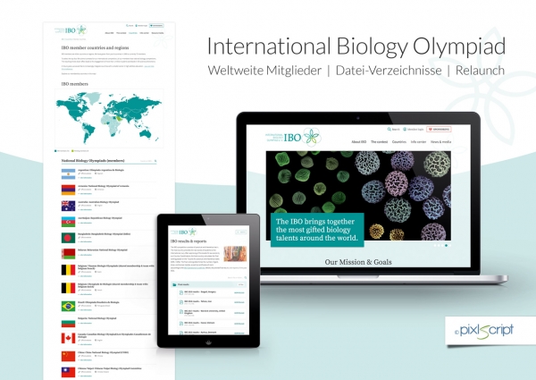 Die neue Webseite der International Biology Olympiad repräsentiert weltweit 75 Mitglieder.