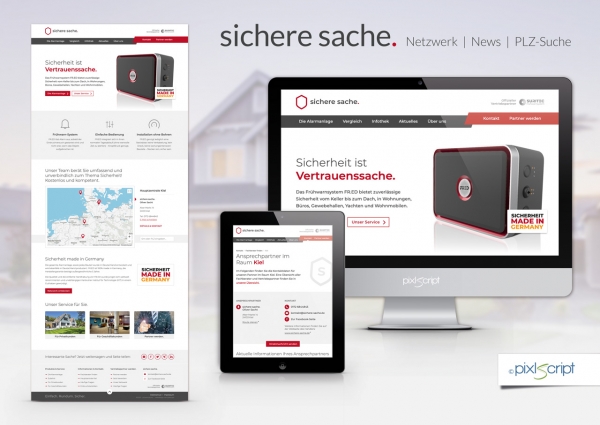 Alarmanlagen neu gedacht: Im Portal von sichere sache gibt es Informationen und Fachberatung zum FrühwarnSystem FR.ED.